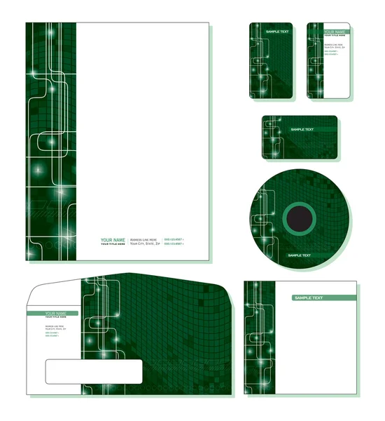 Identyfikacja wizualna szablon wektor - firmowy, autobus. karty upominkowe, cd. — Wektor stockowy