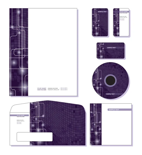 Corporate Identity Template Vector - фирменный бланк, автобус. и подарочные карты, cd . — стоковый вектор