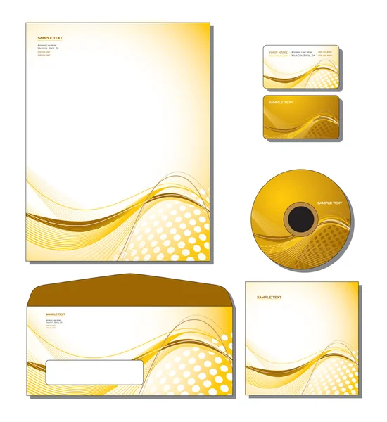 Corporate Identity Template Vector - letterhead, bus. and gift cards, cd. Stock Illustration