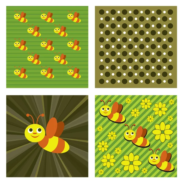 Bee Background. — Stock Vector