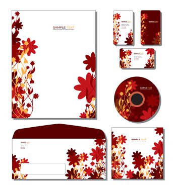 Corporate Identity Template Vector - letterhead, business and gift cards clipart