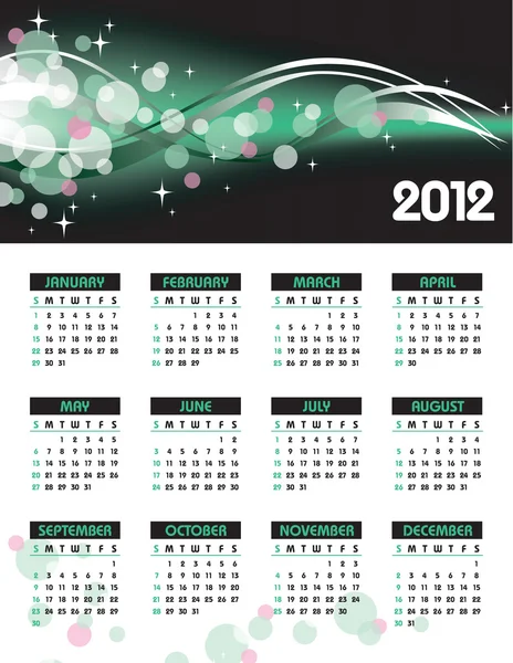 Календар 2012 . — стоковий вектор