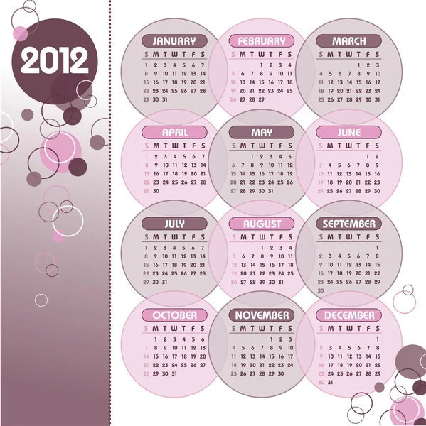 Kalender 2012. — Stockvektor