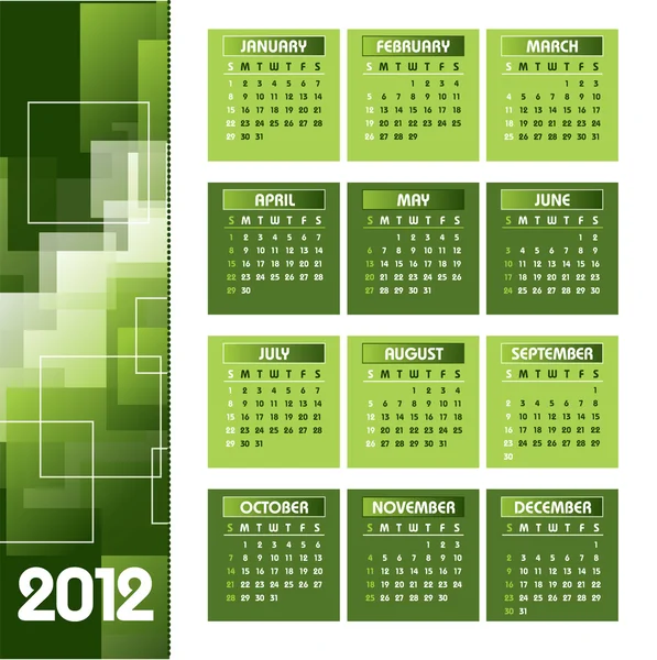 Kalendář 2012. — Stockový vektor