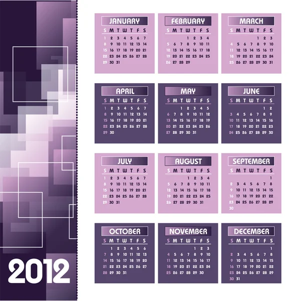 2012 kalender. — Stock vektor