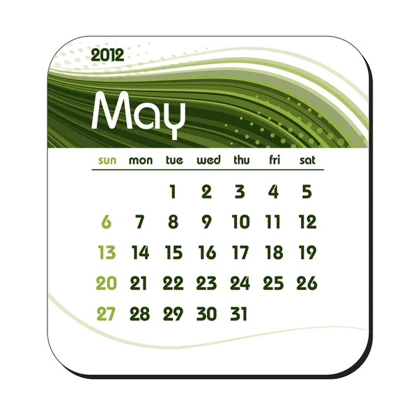 2012 Calendar. May. eps10. — ストックベクタ