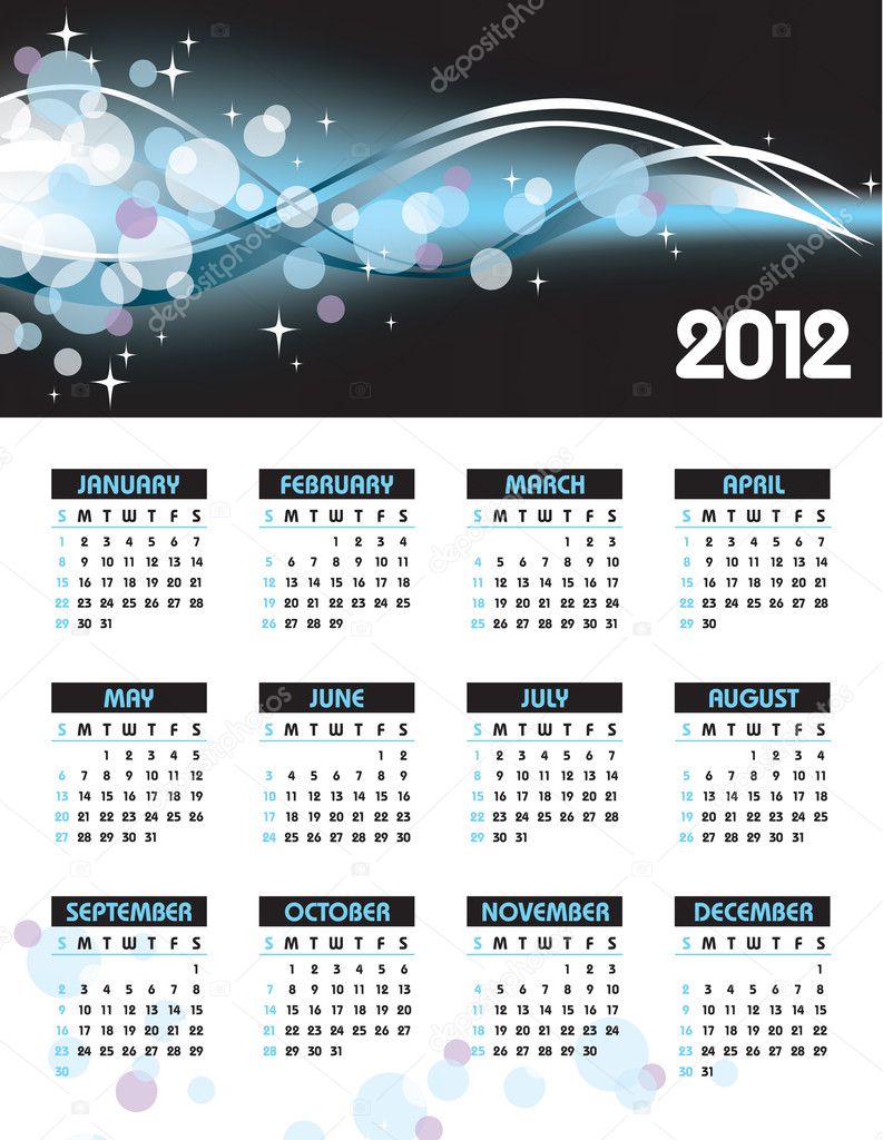 2012 Calendar.
