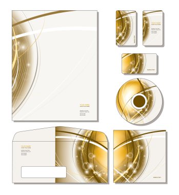 Corporate Identity Template Vector - letterhead, business cards, cd, cd cover, envelope. clipart