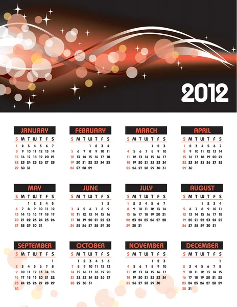 Kalendarz 2012. — Wektor stockowy