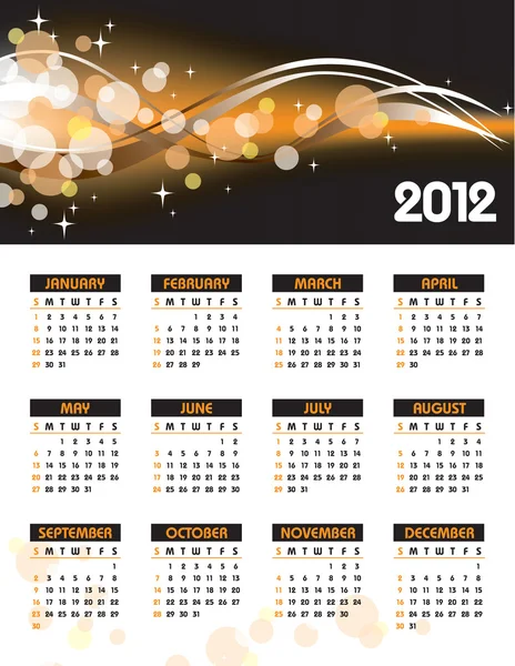 Kalendář 2012. — Stockový vektor
