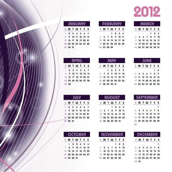Календар 2012 . — стоковий вектор