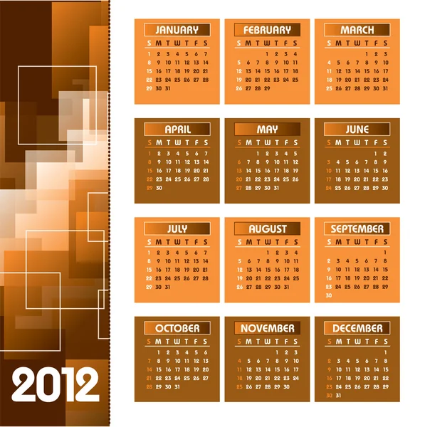 2012 Calendar. — Stock Vector