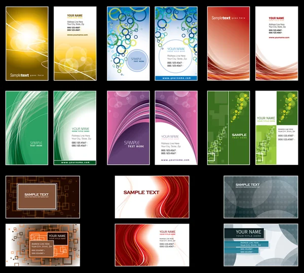 Business Card Templates. Vector Design. Eps10 Format. — Stock Vector
