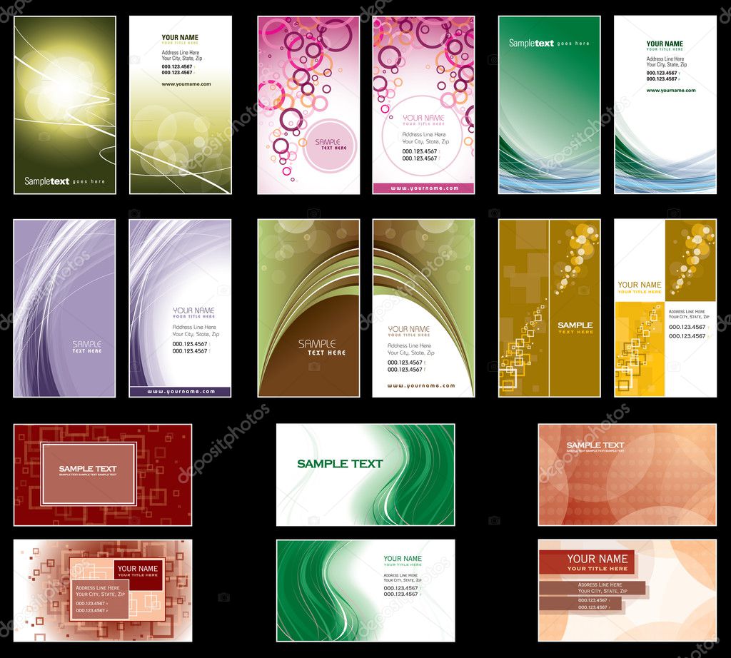 Business Card Templates. Vector Design. Eps10 Format.
