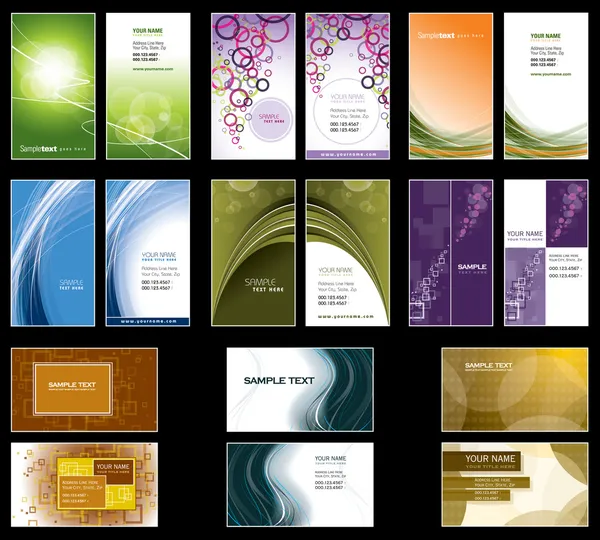 Business Card Templates. Vector Design. Eps10 Format. — Stock Vector