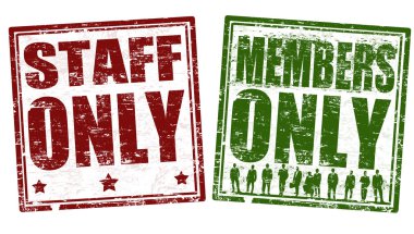 Staff and member only stamps
