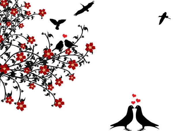 Liebe Vögel — Stockvektor