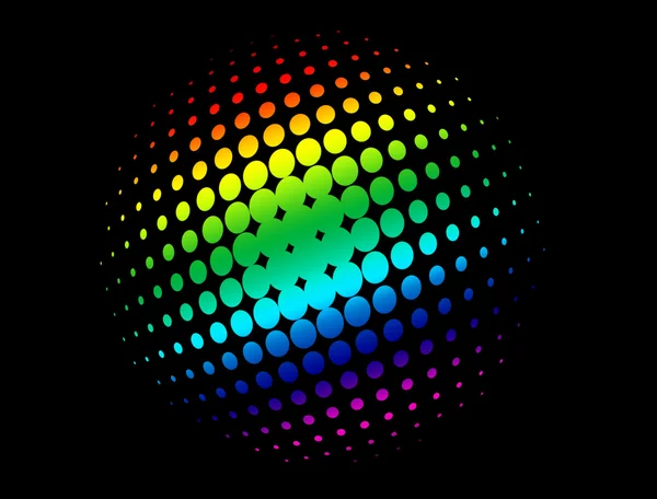 虹の色とハーフトーン円 — ストックベクタ