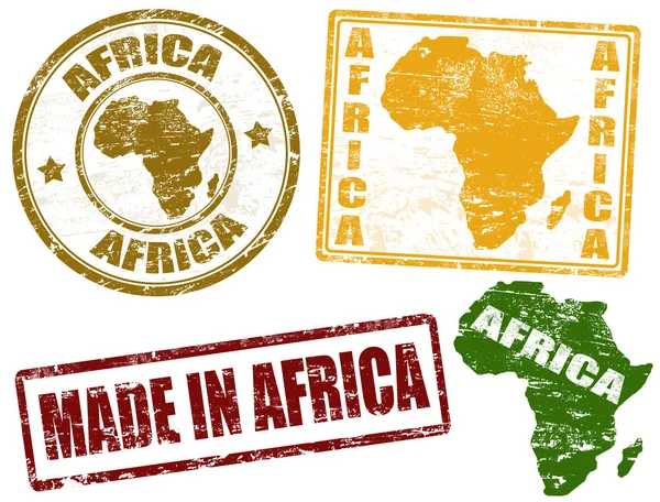 Afrikanische Briefmarken — Stockvektor