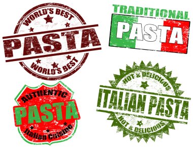 Pasta stamps clipart