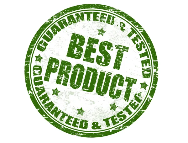 Garantált & vizsgált - a legjobb termék bélyegző — Stock Vector