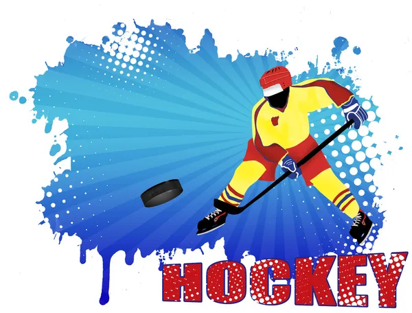 Hockey poster — Stock Vector