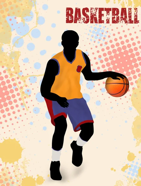 Afiche baloncesto — Archivo Imágenes Vectoriales