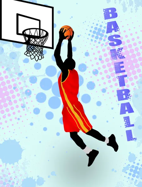 농구 포스터 — 스톡 벡터