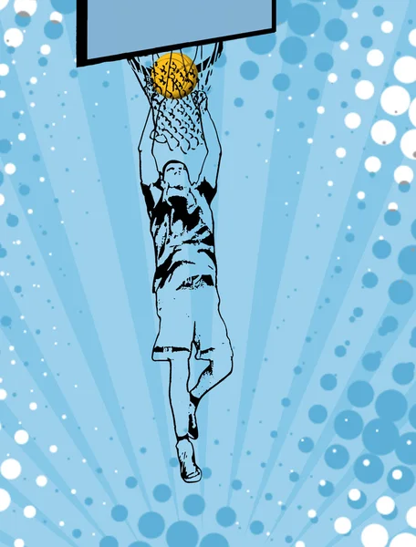 Afiche baloncesto — Vector de stock