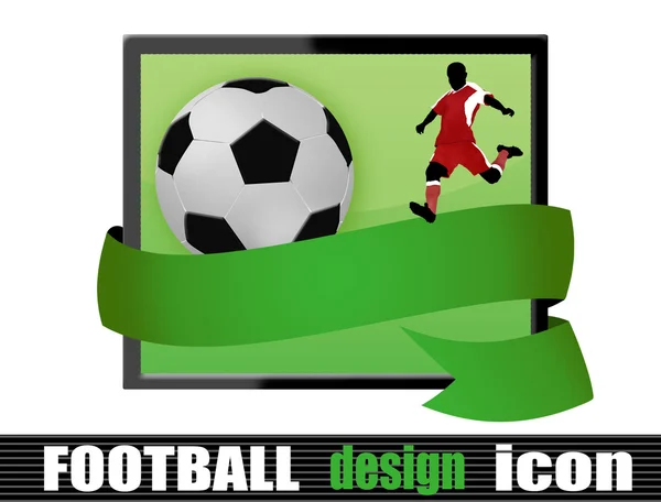 Ikon desain sepak bola - Stok Vektor