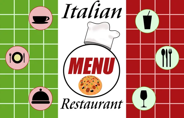 이탈리아 식당 메뉴 — 스톡 벡터