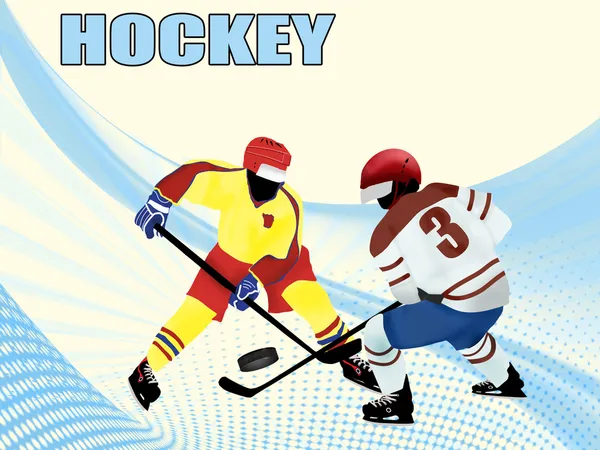 Affiche hockey — Image vectorielle