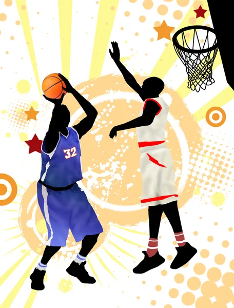 Basket affisch — Stock vektor