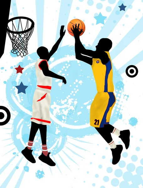 Basket affisch bakgrund — Stock vektor