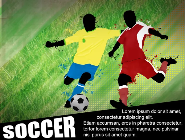 Affiche de football fond — Image vectorielle