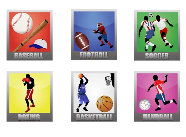 Set of a sport icons — Stock Vector
