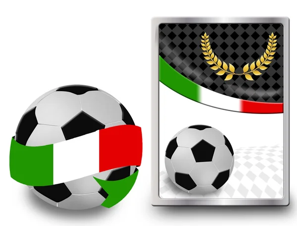 Fotbalový míč a web ikony — Stockový vektor
