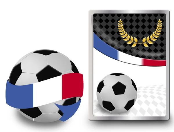Fotbalový míč a web ikony — Stockový vektor