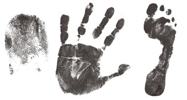 Finger, hand and feet print clipart