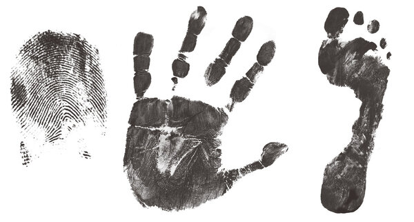 Finger, hand and feet print
