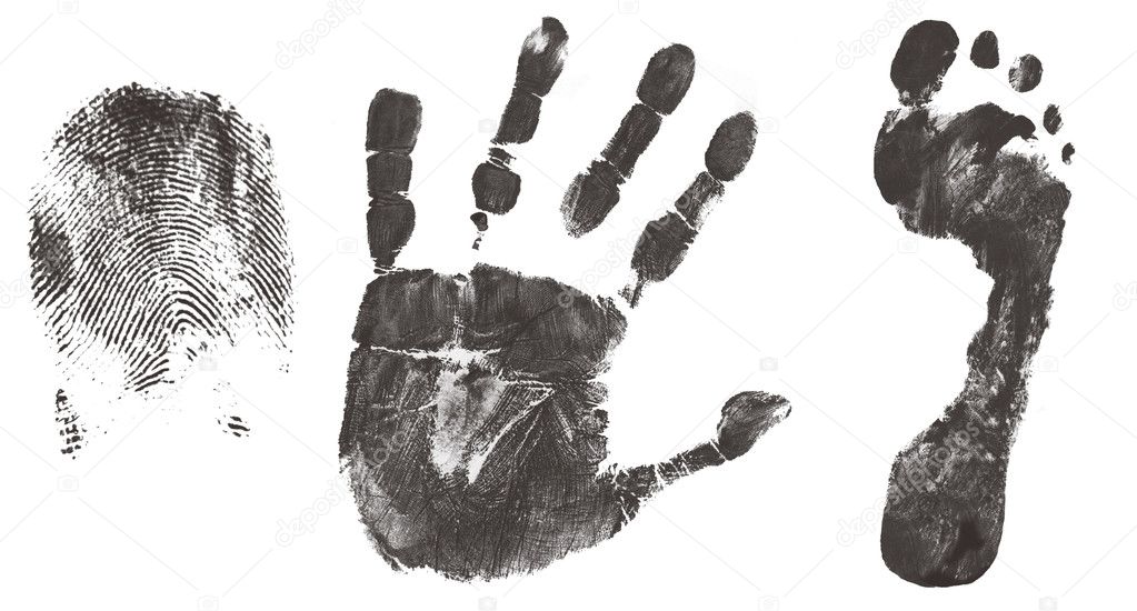 Finger, hand and feet print