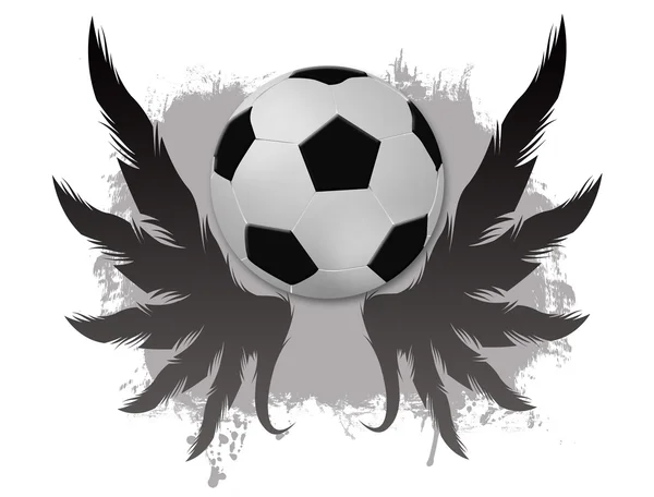 Крылатый футбольный мяч — стоковый вектор