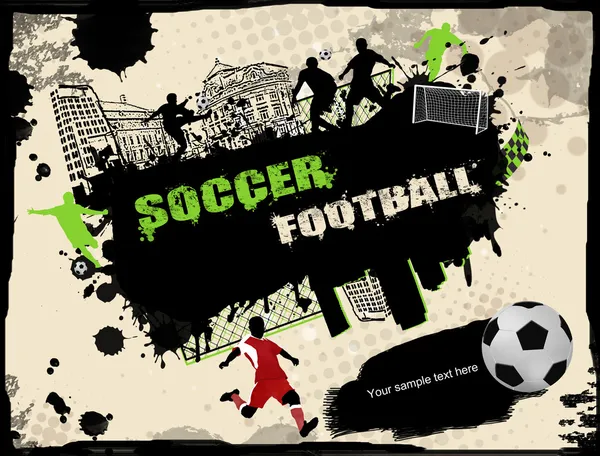 Fond de football urbain — Image vectorielle