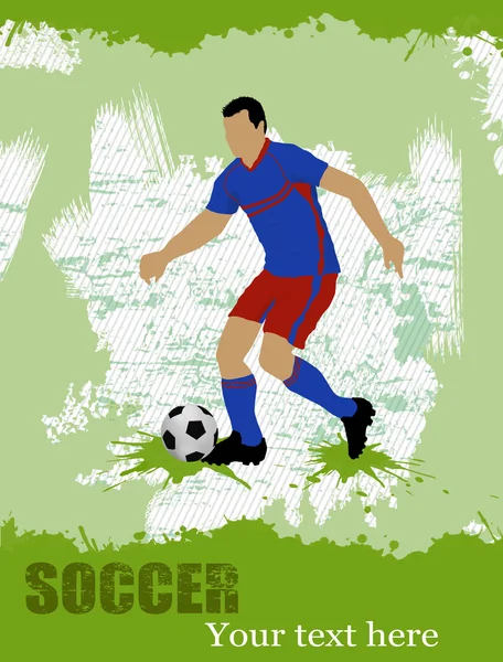 Soccer poster background — Stock Vector
