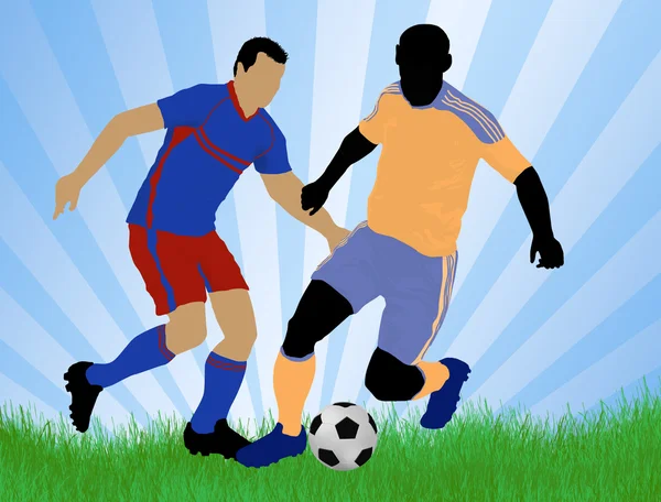 Επίθεση παίκτης ποδοσφαίρου — Διανυσματικό Αρχείο
