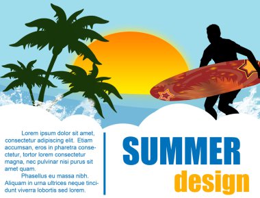 Summer holiday design clipart