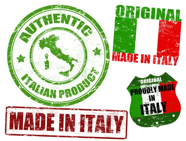 Feito em Itália selos — Vetor de Stock