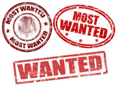 Wanted stamps clipart