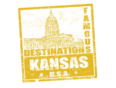 Kansas stamp clipart