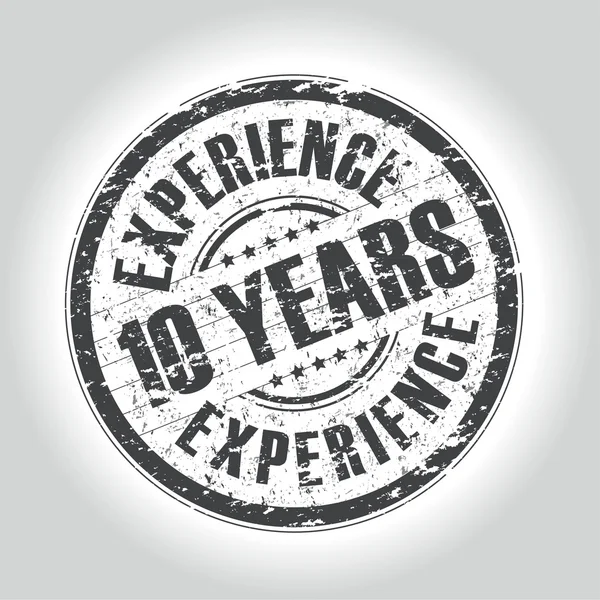 10 let zkušeností razítko — Stockový vektor